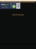 Mintgreen Spiral Top Writing Pad, 8"x 10.75", Professional Series - Black, 80 sheets