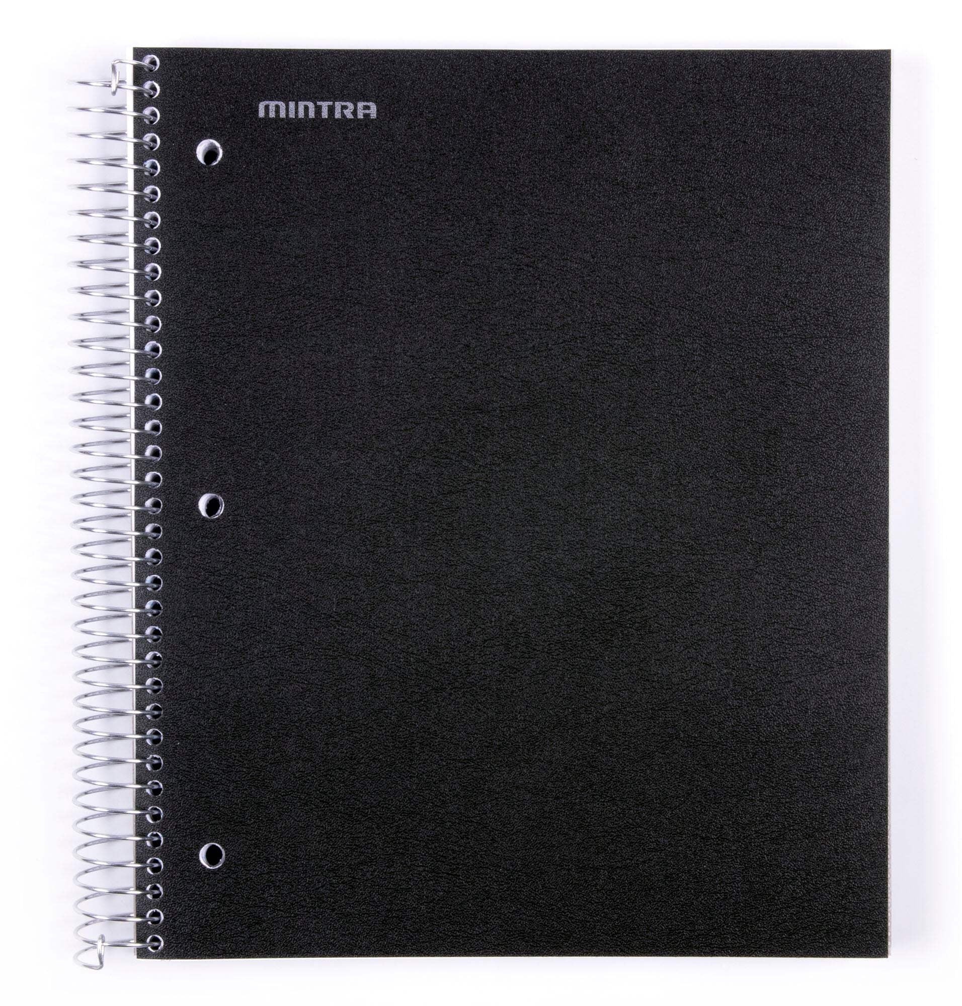 Mintra 5 Subject Spiral Notebook - Orange - College Ruled - Durable Poly Cover/5 Poly Pockets/200 Sheets