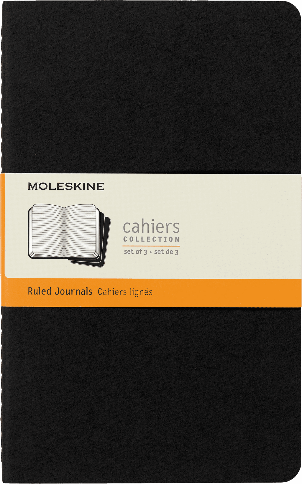 Moleskine Cahier Journals (Set of 3), Large (5" x 8.25"), Ruled, Kraft Brown
