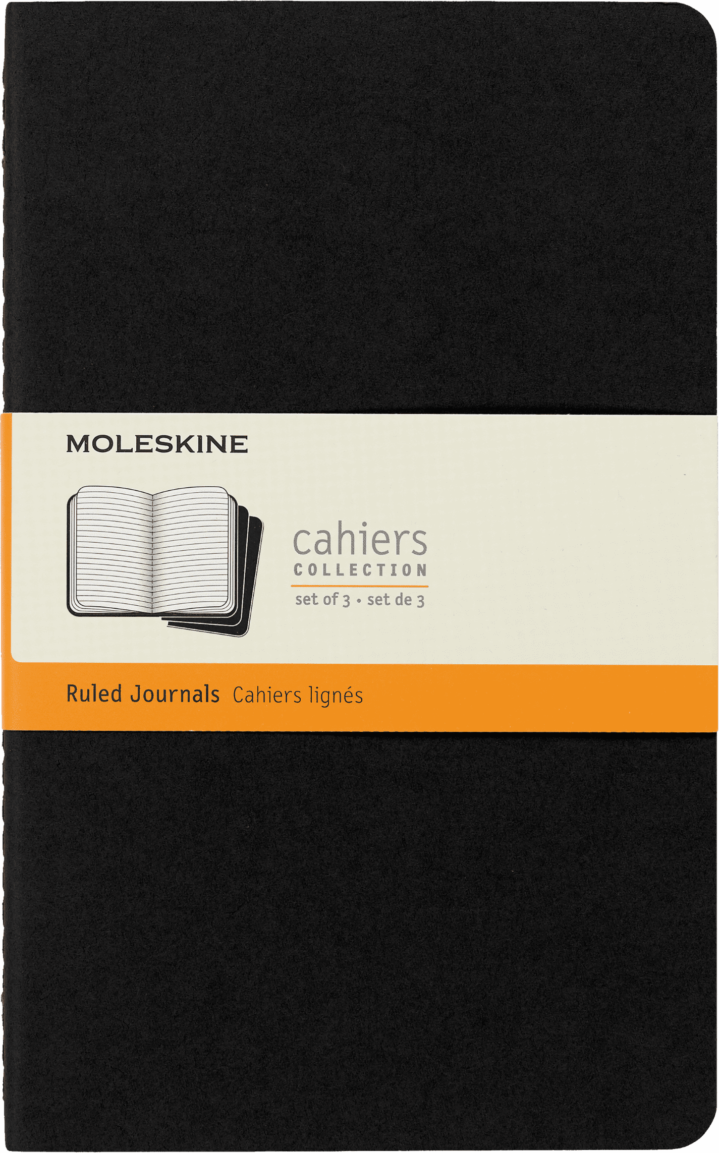 Moleskine Cahier Journals (Set of 3), Large (5" x 8.25"), Ruled, Kraft Brown