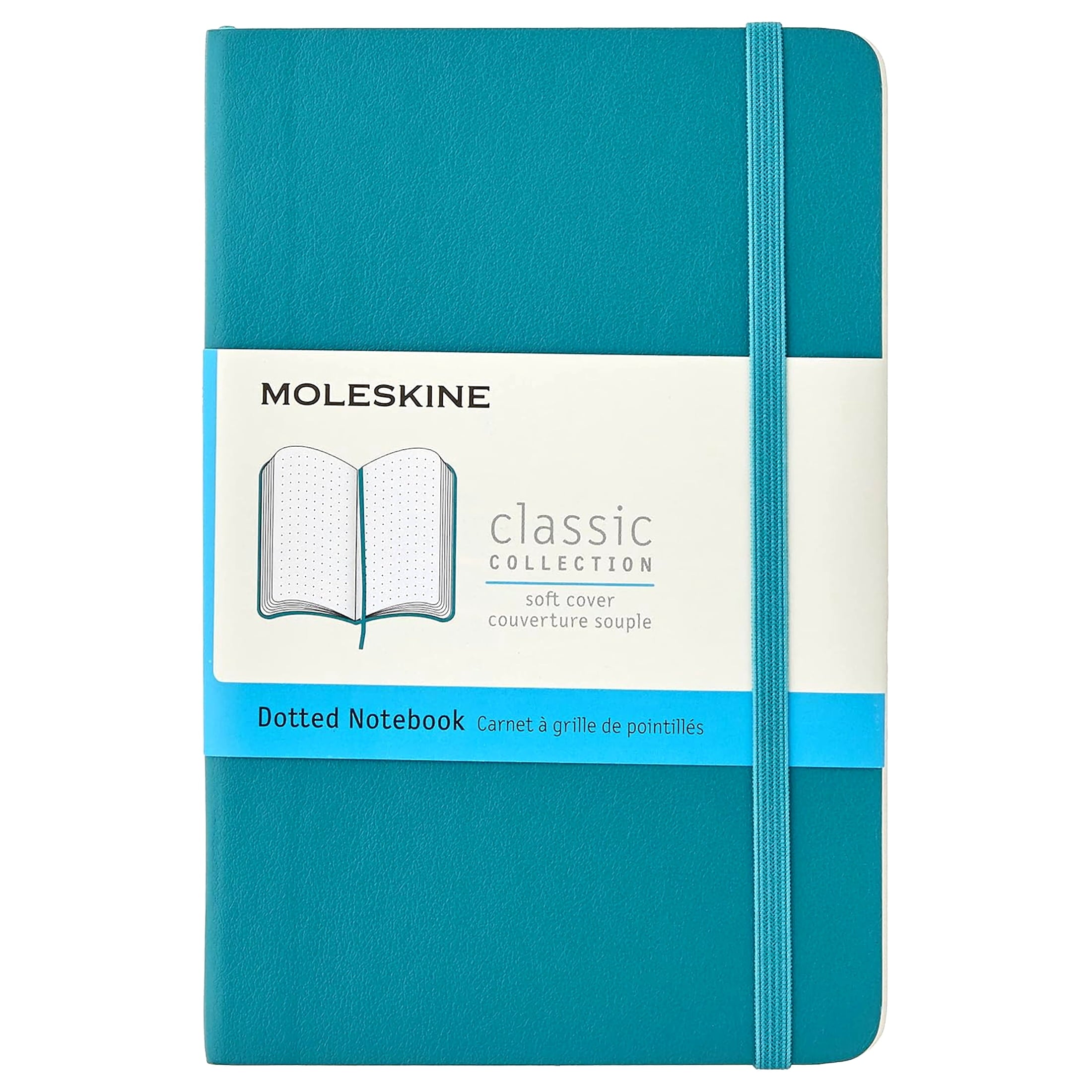 Moleskine Classic Notebook, Pocket, Dotted, Reef Blue, Soft Cover (3.5 X 5.5) Hardcover