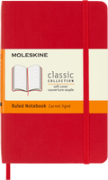 Moleskine Classic Notebook, Soft Cover, Ruled, Pocket (3.5" x 5.5"), Scarlet Red