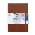 Pentalic 6x8 Brown Traveler Pocket Artist Drawing Journal, 160 Pages, 74 lb. Paper
