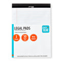 Pen+Gear Wide Ruled Perforated Legal Pad, 8.5" x 11.75", 50 Sheets Each, 3 Pack