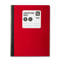 Pen+Gear Wide Ruled Composition Notebooks, 9.75 Inch x 7.5 Inch, Red, 80 Sheets