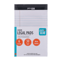 Pen+Gear Wide Ruled Junior Legal Pads, 5" x 8", White Paper, 50 Sheets Each, 6 Pack