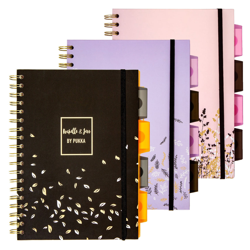 Pukka Pads Rochelle and Jess B5 Project Books - Assorted - Pack 3