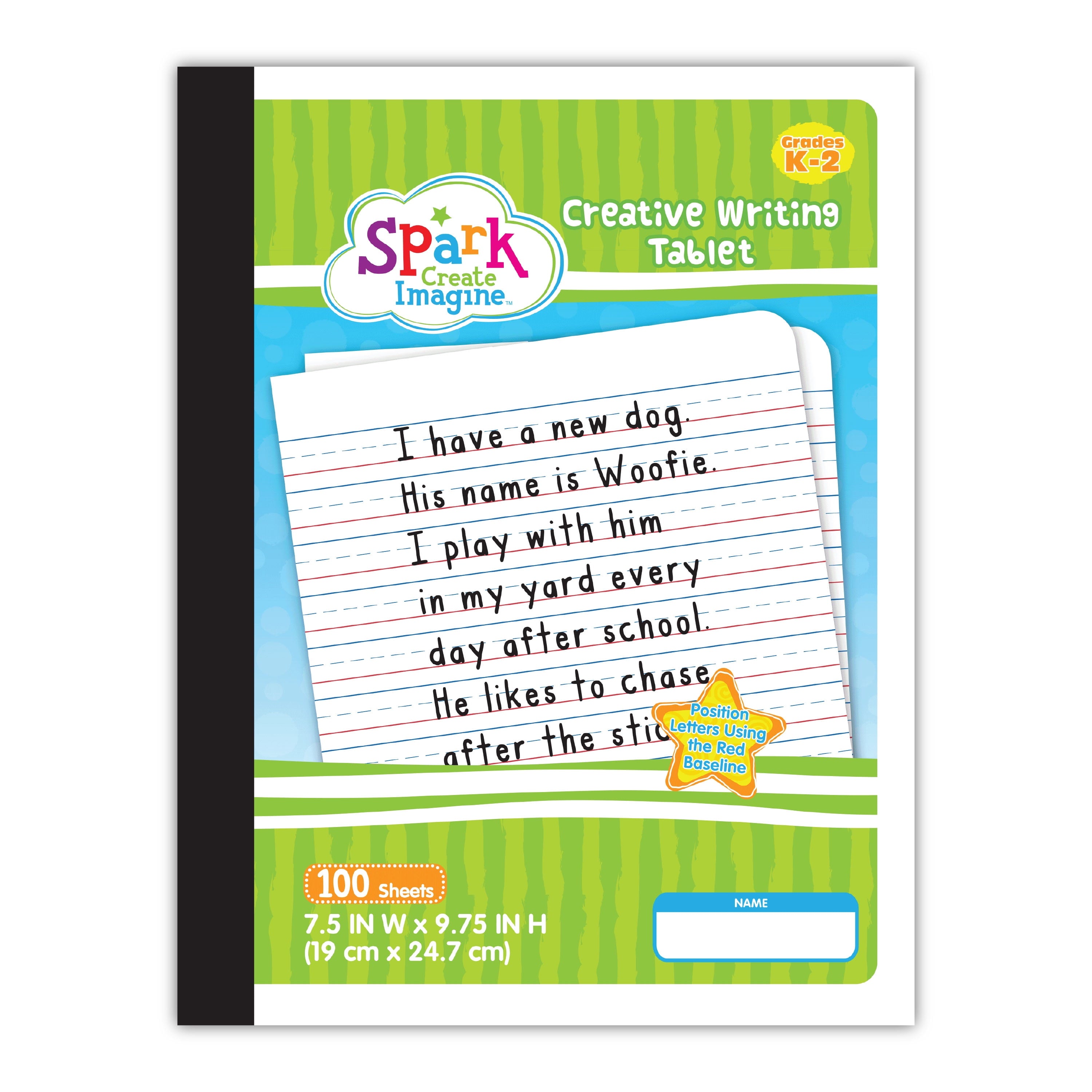 Spark Create Imagine 100 Sheets Primary Composition Book, 9.75 x 7.5, Primary Ruled