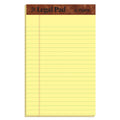 TOPS The Legal Pad Writing Pads, 5" x 8", Jr. Legal Rule, Canary Paper, 50 Sheets, 3 Pack (75013)