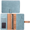 VOSS A6 Leather Notebook Binder with Zipper Pocket, 5" x 7"