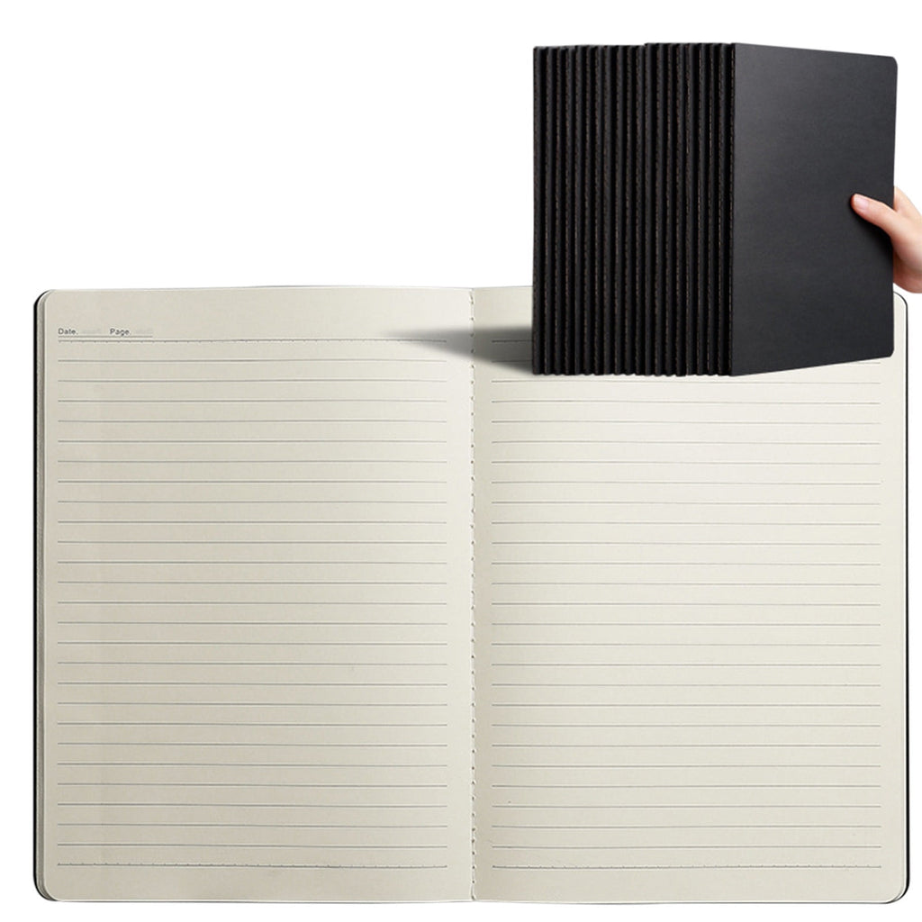 Yyuenw A5 Kraft Notebook Journals for Writing Student Ordinary Exercise Book Environmentally Friendly Kraft Paper Horizontal Line Notebook with Lined Paper Students and Office Composition Notebook