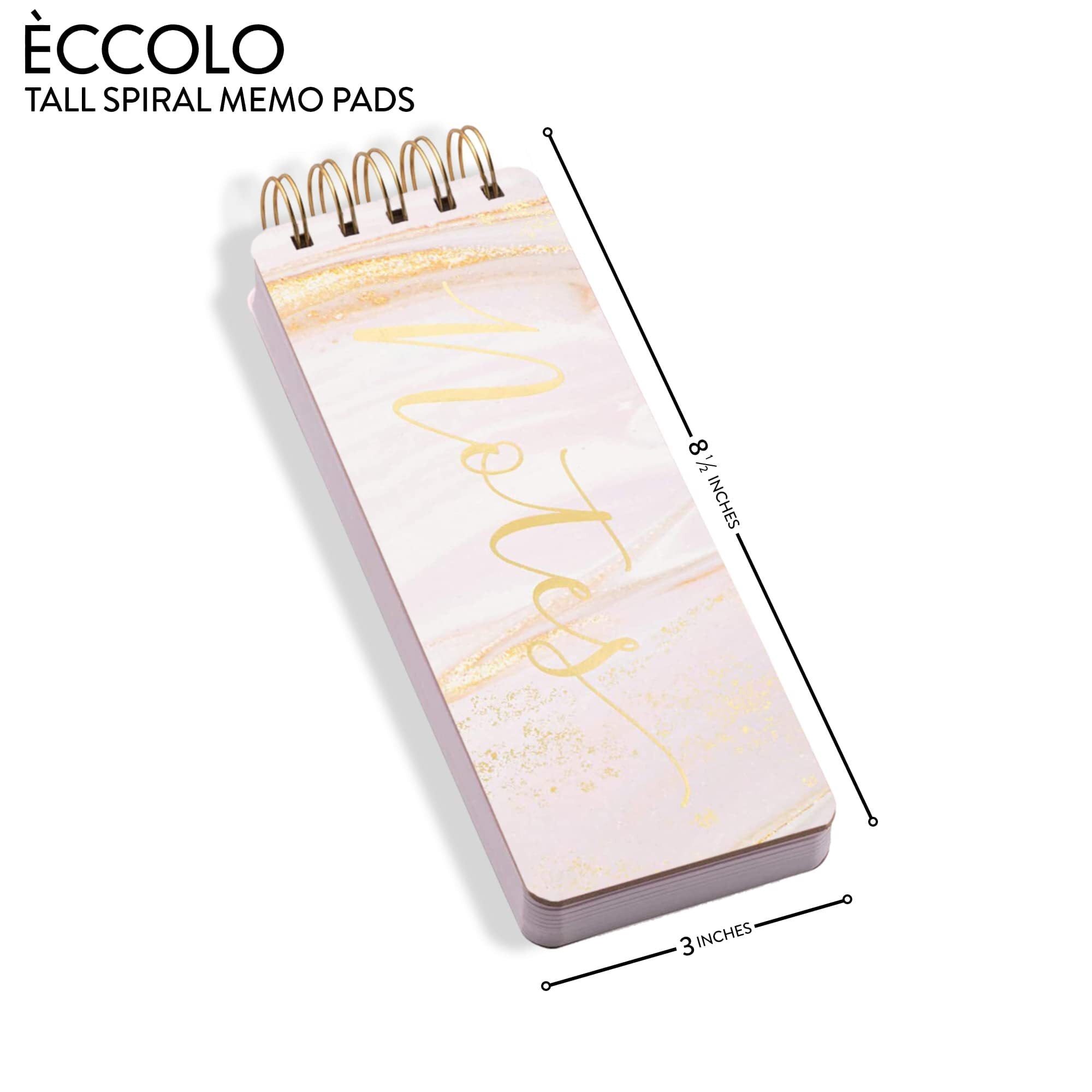 Eccolo Pink Marble Spiral Memo Pad