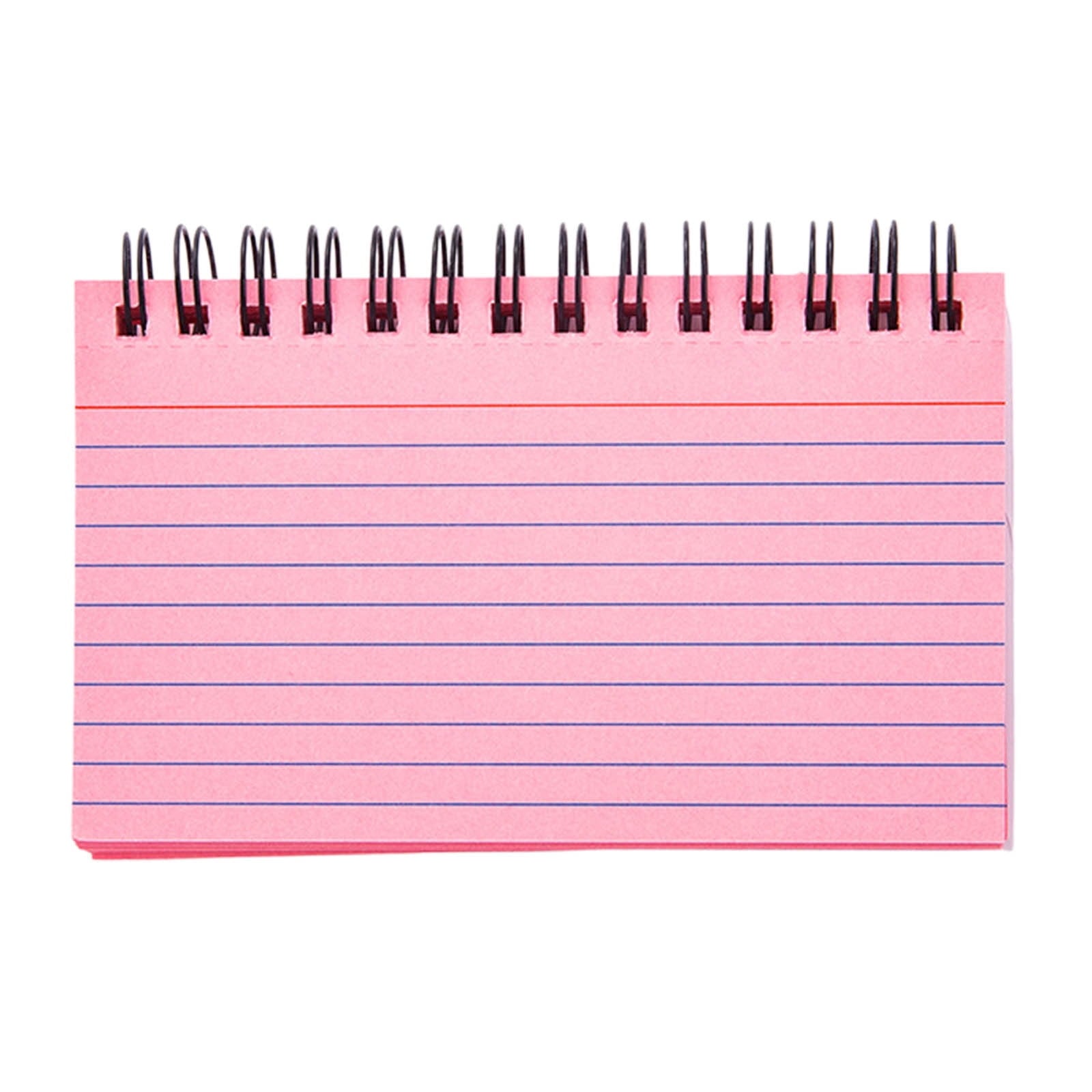 Lksixu Pocket Notebook, 3x5 Inch Small Lined Notepads with Waterproof Cover, 50 Sheets/100 Pages 110GSM Colored Thick Paper Memo Pads, Tearable Top Bound Spiral Notebooks Office Supplies - Pink