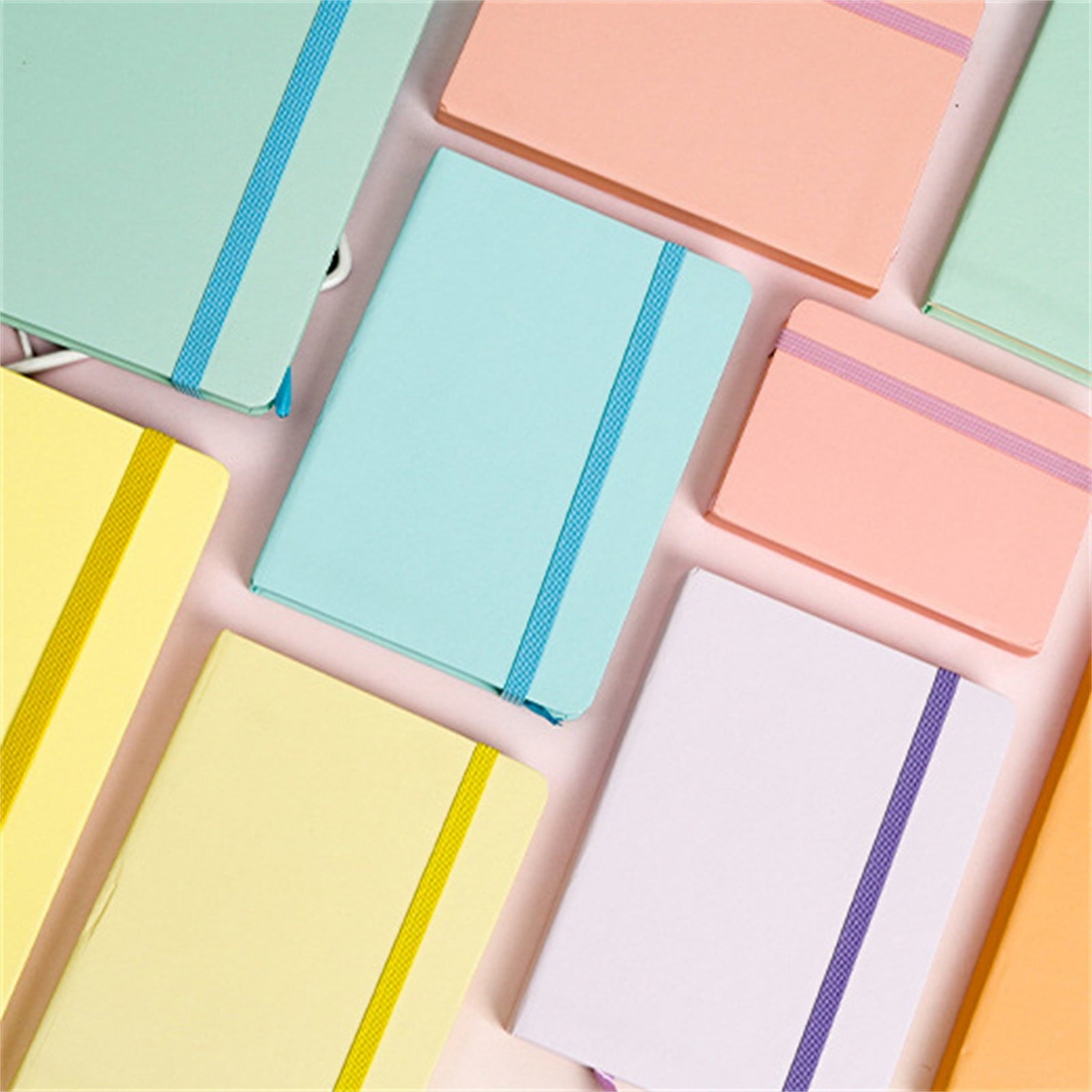 Toolix Notebook Ins Style Macaron Solid Color Notebook A7 Light Pink
