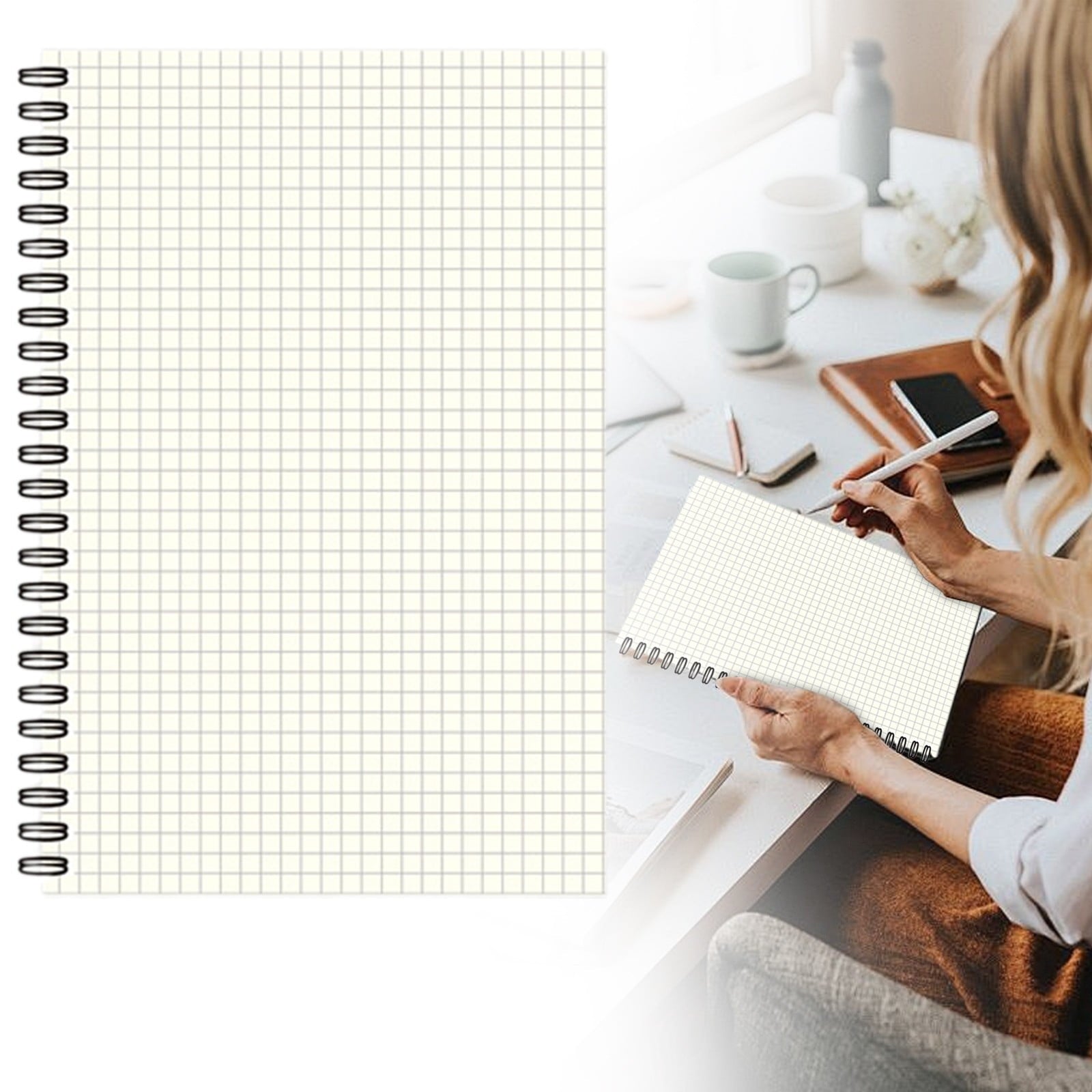 LAILLSH Dotted Journals Spiral Notebook, A5 Bullet Dot Grid Journal with 500 GSM(100 GSM) Thick Dotted Paper, Transparent Hardcover, 100/50 Sheets, for Bullet Journaling, 8.3 "x 5.8" 2025 New Arrival