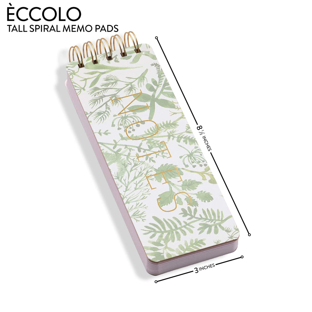 Eccolo Botanical Spiral Memo Pad