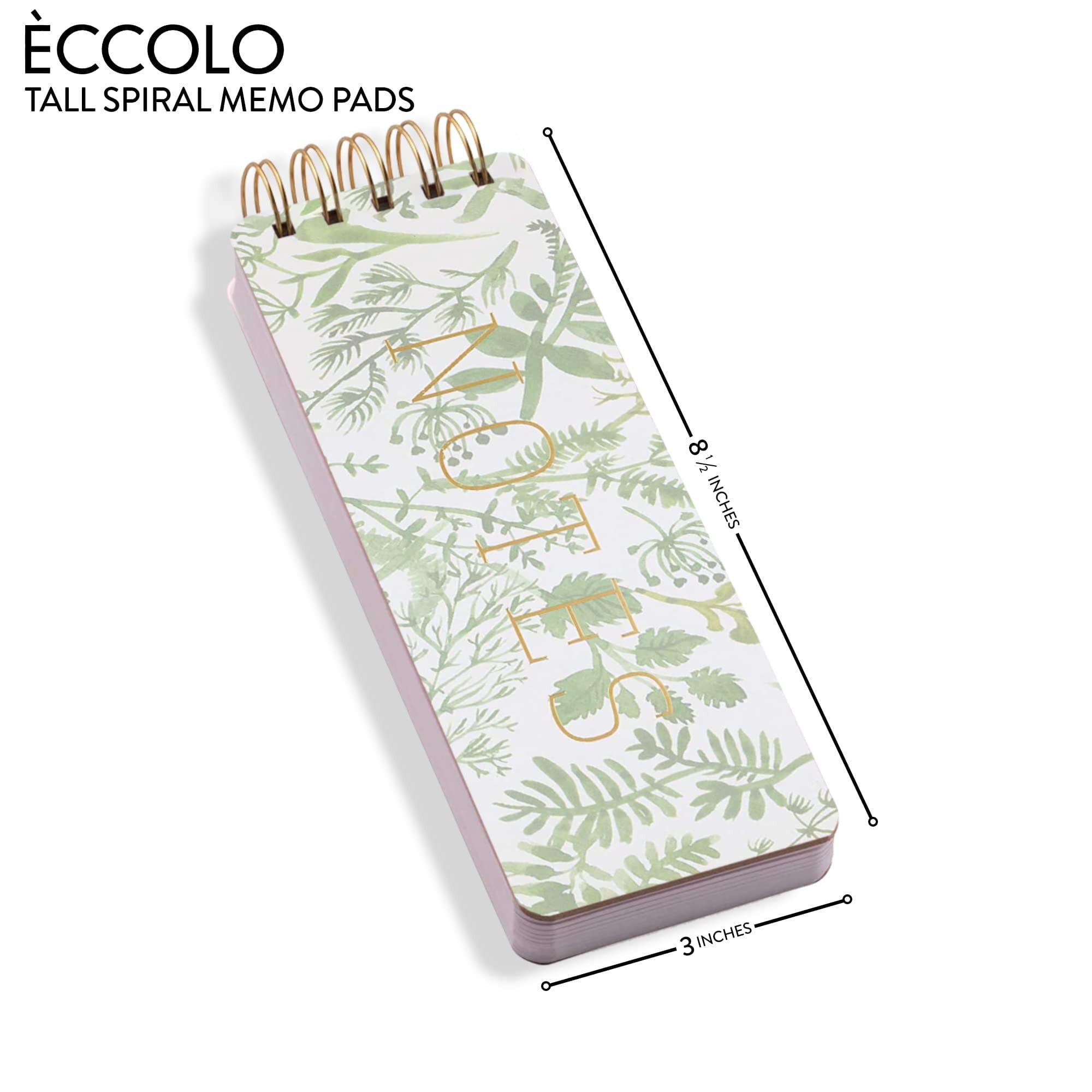 Eccolo Botanical Spiral Memo Pad