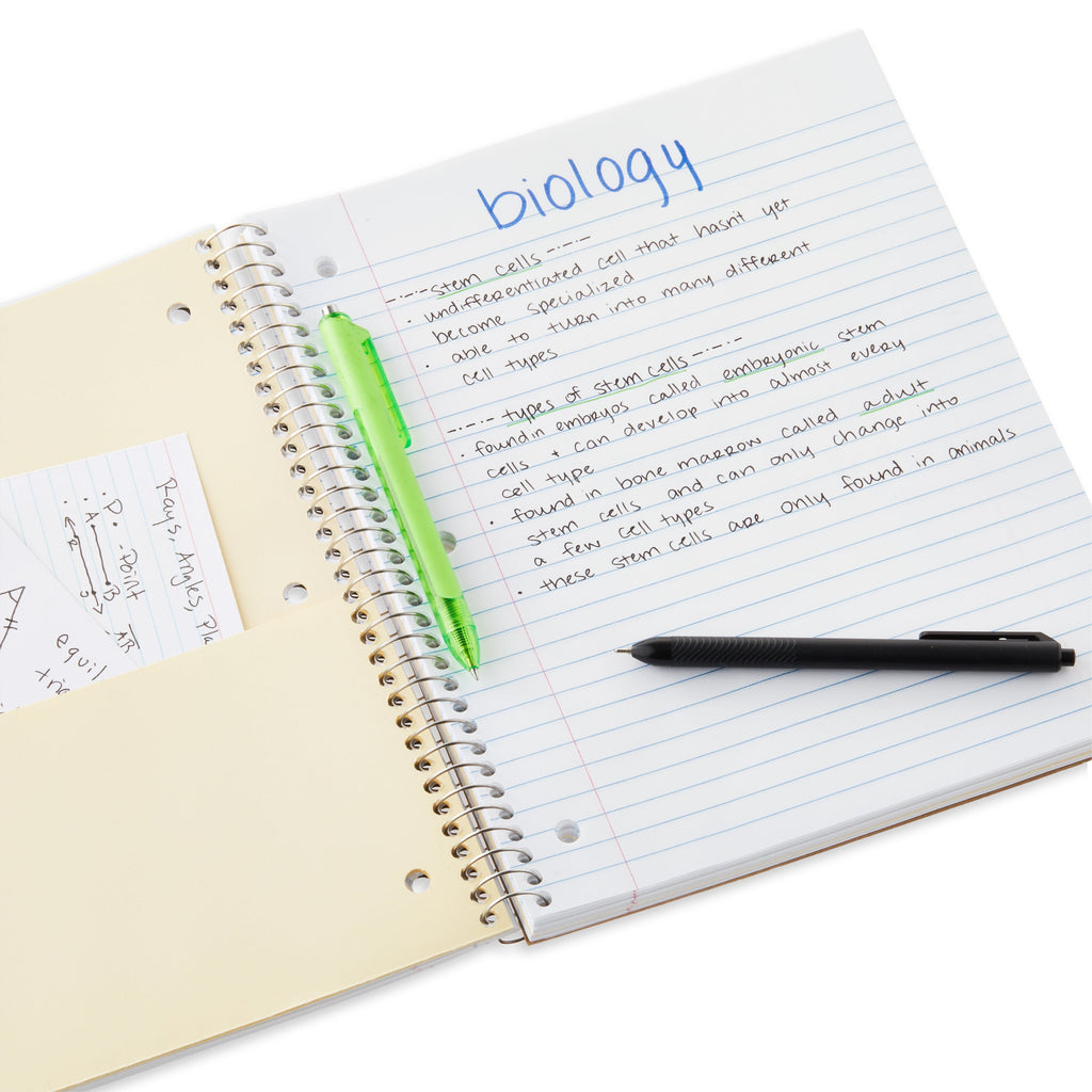 Pen+Gear College Ruled 1-Subject Poly Notebook, Blue Sapphire, 9" x 11", 100 Sheets