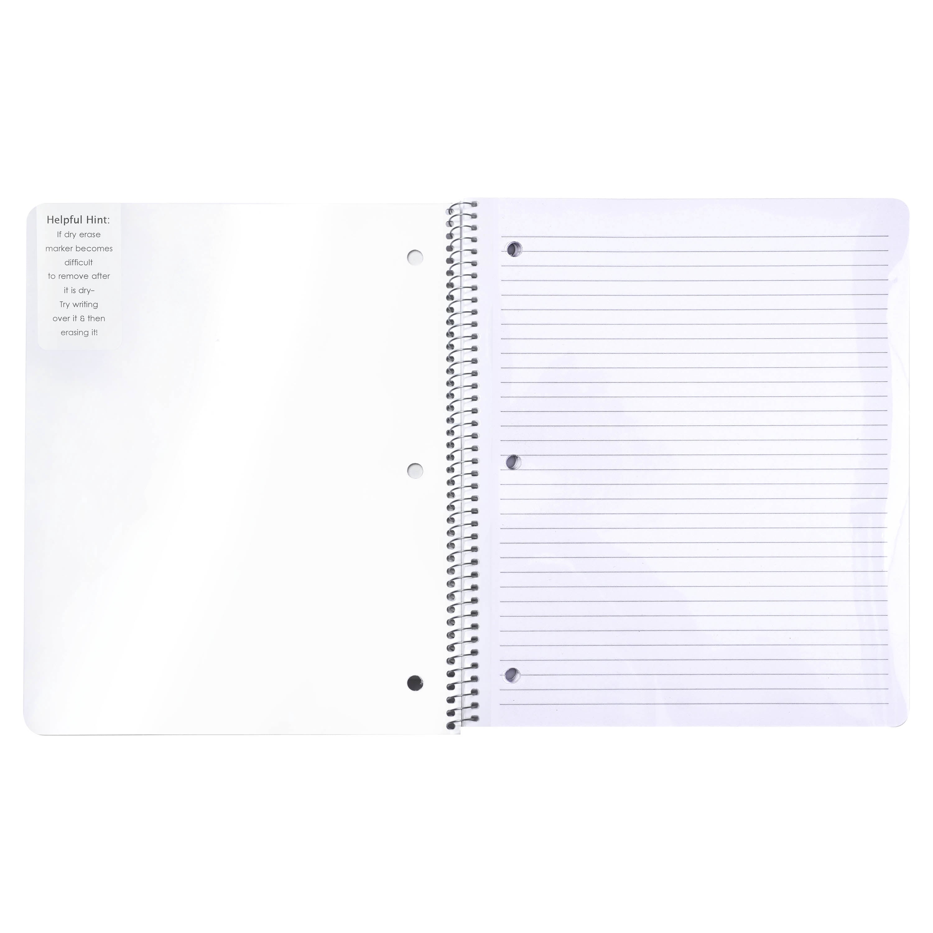 U Style Self Expression 1 Subject Notebook with Inside Dry Erase Page, 80 Sheets, College Ruled