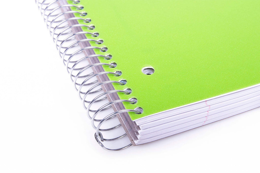 Mintra 5 Subject Spiral Notebook - Black - College Ruled - Durable Poly Cover/5 Poly Pockets/200 Sheets