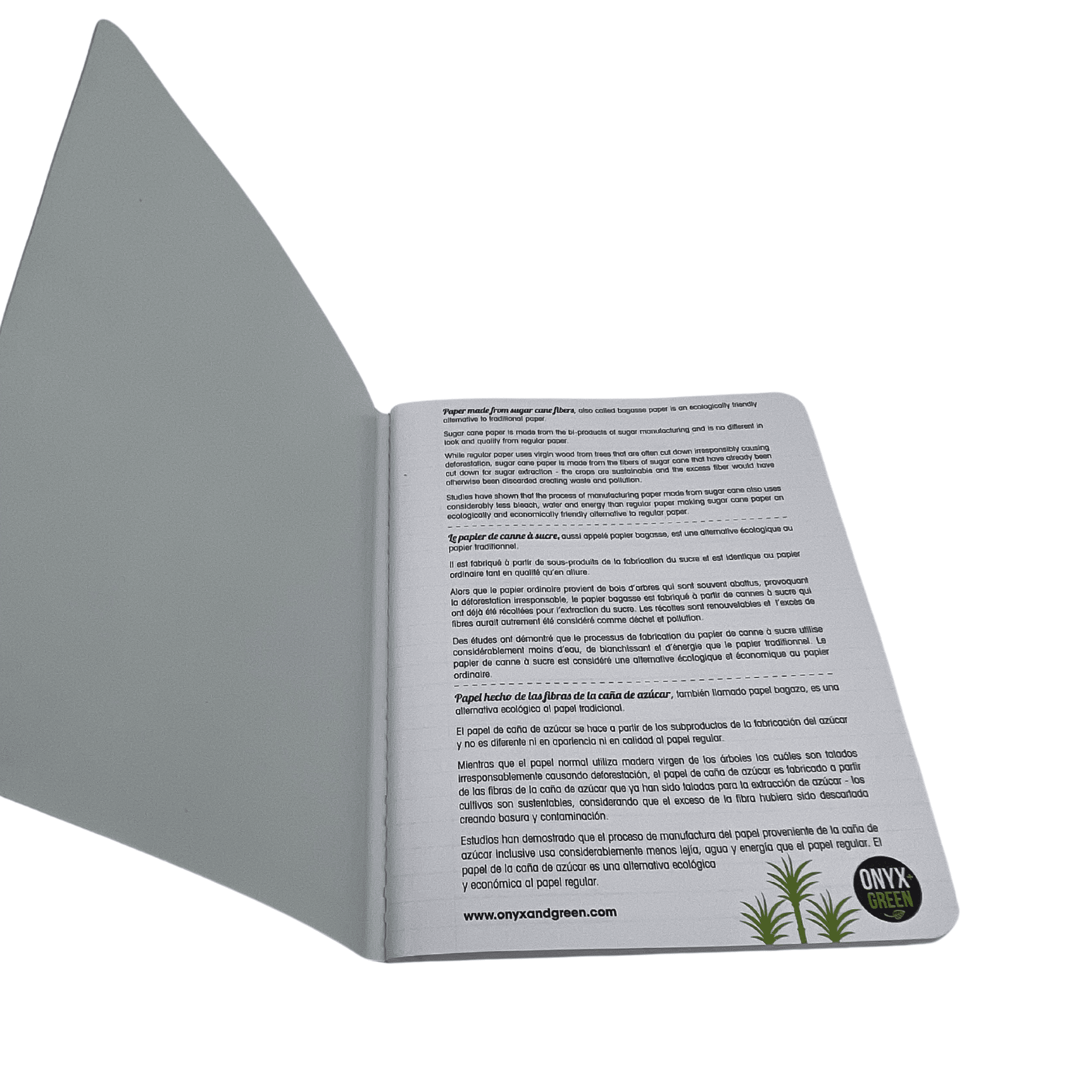 ONYX AND GREEN 6900 - COMPOSITION BOOK, 7.5’’X9.75’’/19X24.5CM 100 SHEETS MADE WITH SUGAR CANE, COLLEGE RULED, ASSORTED PRINTS PACKAGING: PRINTED UPC, SOY-BASED INK