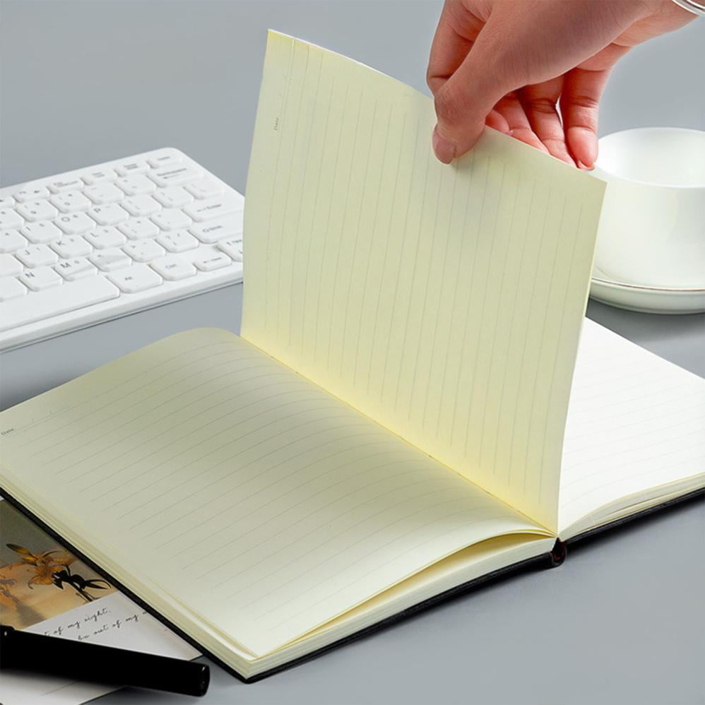 COM1950s A5 Notebook,5.7X8.2 Inch Writing Notebook with Soft Leather-Like Cover,Thread-Bound Laying Flat Journal for Office Work and Study