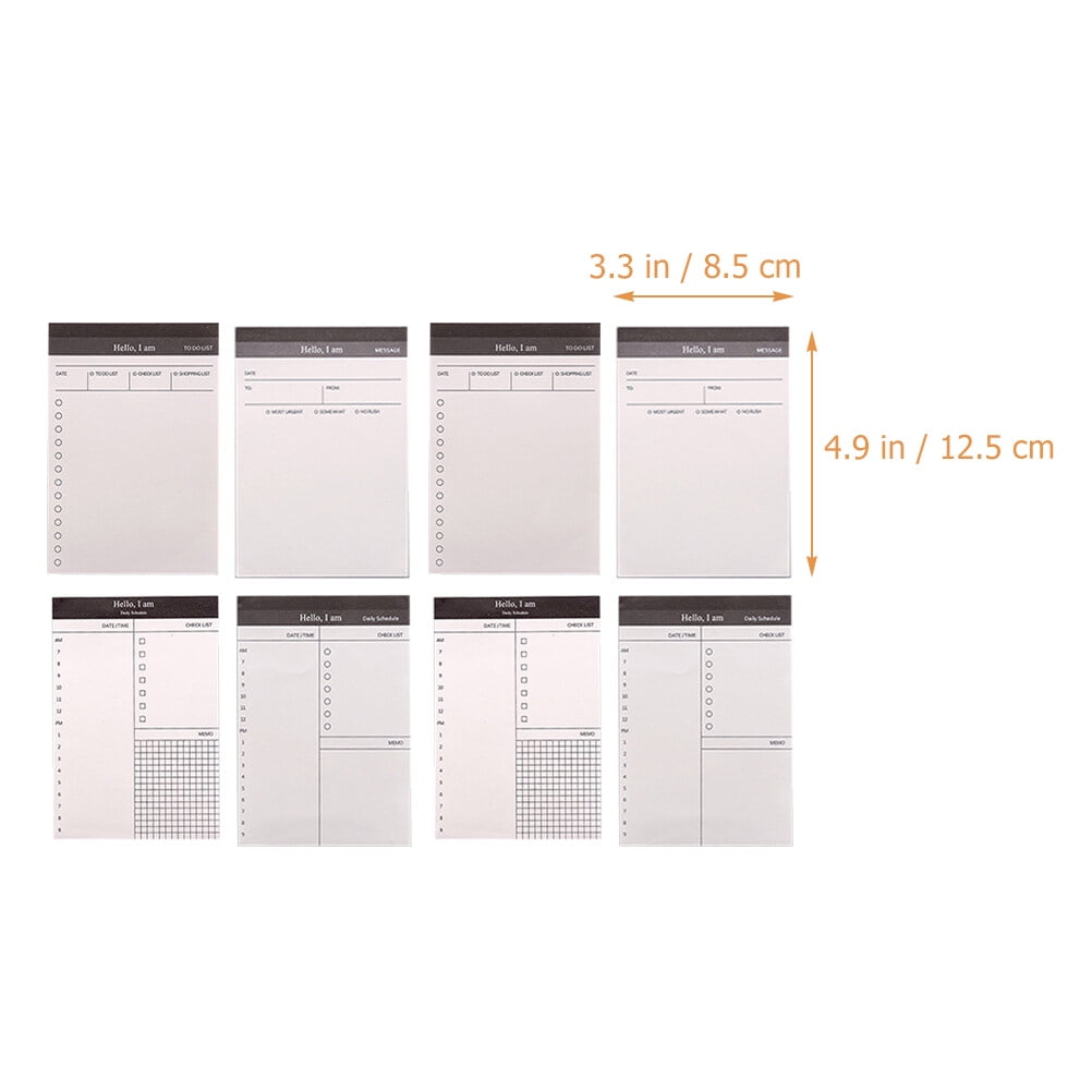 FUEENIRVA study notepad Paper Assorted Color Office Use Simple 8Set