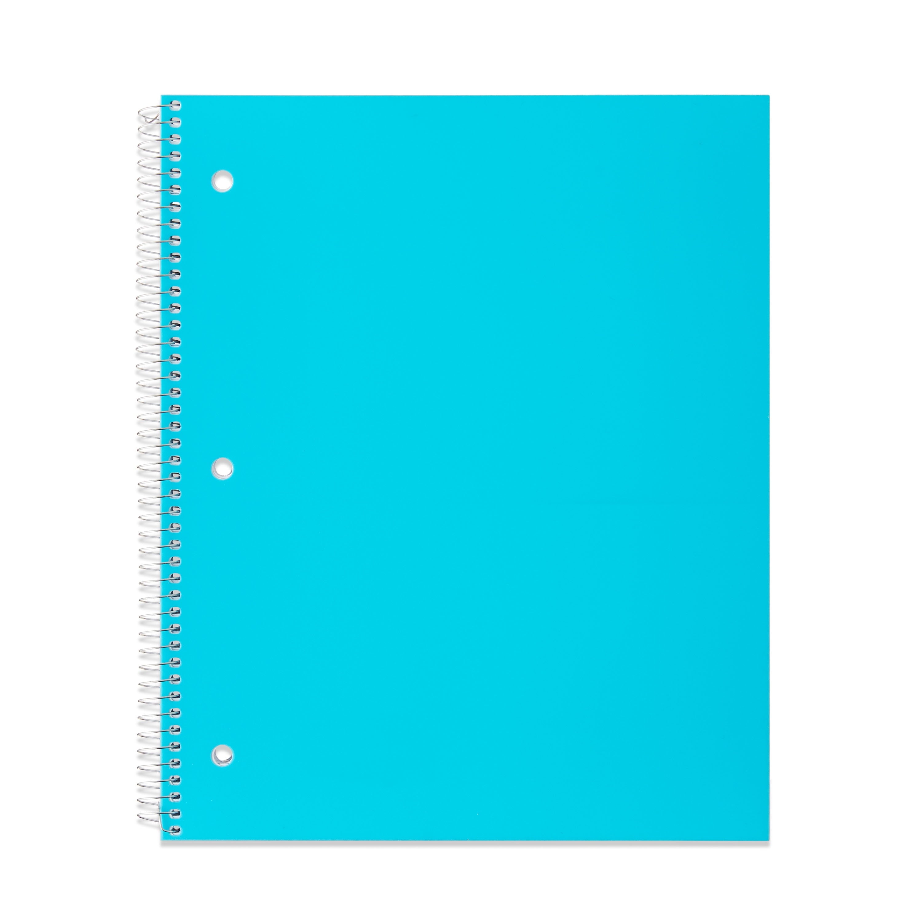 Pen+Gear College Ruled Poly 1-Subject Notebook with Inside Pockets, 9" x 11", Teal, 100 Heavyweight Sheets
