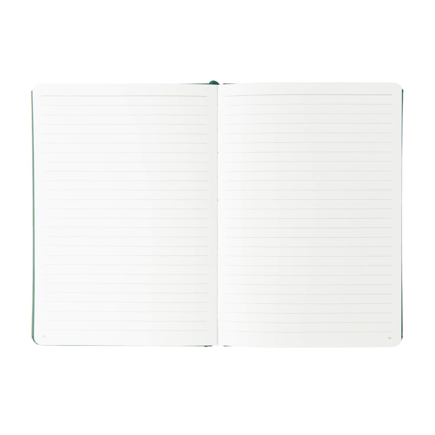 Yop & Tom - Hardback Lined Notebook Vegan Leather Hardcover A5 180 pages - Forest Green Moon and Stars