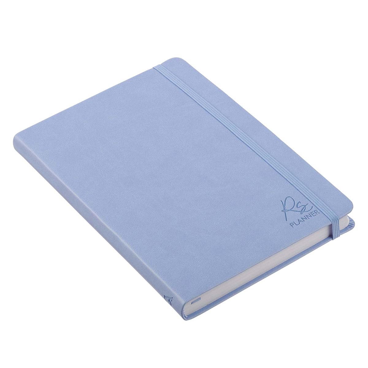 Rolene Strauss Undated Daily Planner w/Scripture for Women - Daily, Weekly, Monthly, Academic Organizer, Dot Grid Notebook, Time Management, Productivity, Blue Faux Leather