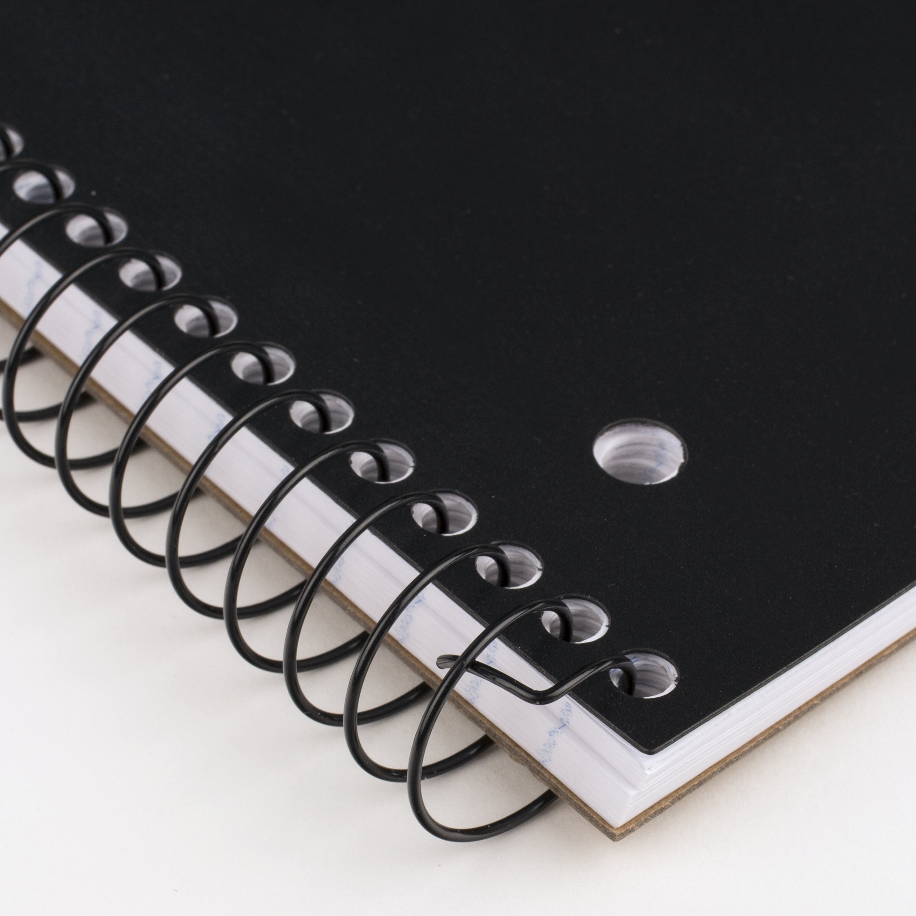 Mead 1 Subject Wide Ruled Notebook, 8" x 10.5", Black, Poly, Spiral, 100 Sheets