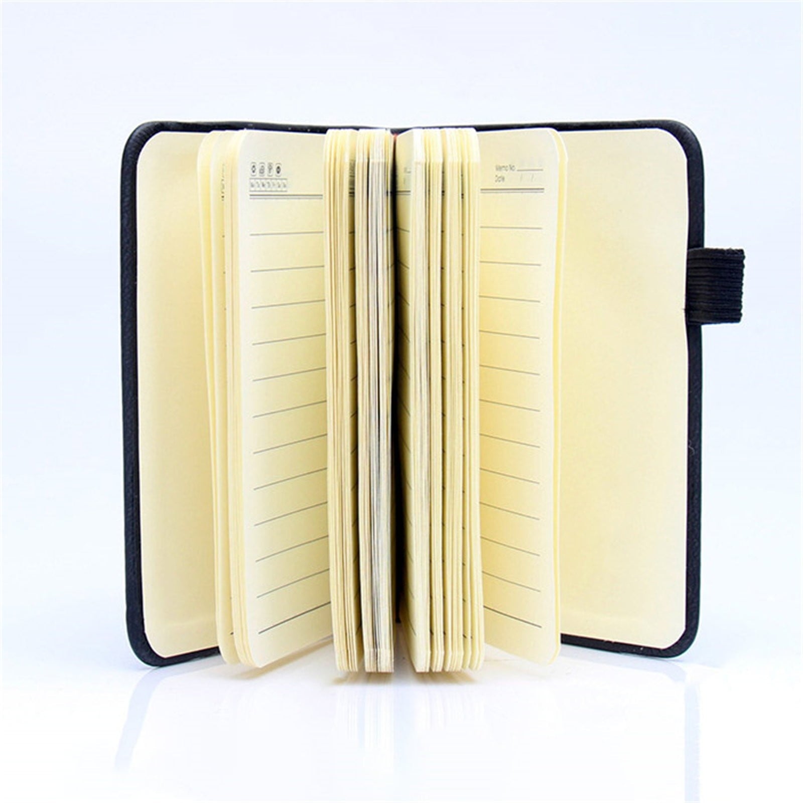 Mini Hardcover Notebook (College Ruled Journal, Pen Loop), Mini Memo Notebook Fits Petite Purses, Pocket Small Notebook Journals Mini Cute Memo Notepad Hardcover College(#A), By Meiiso