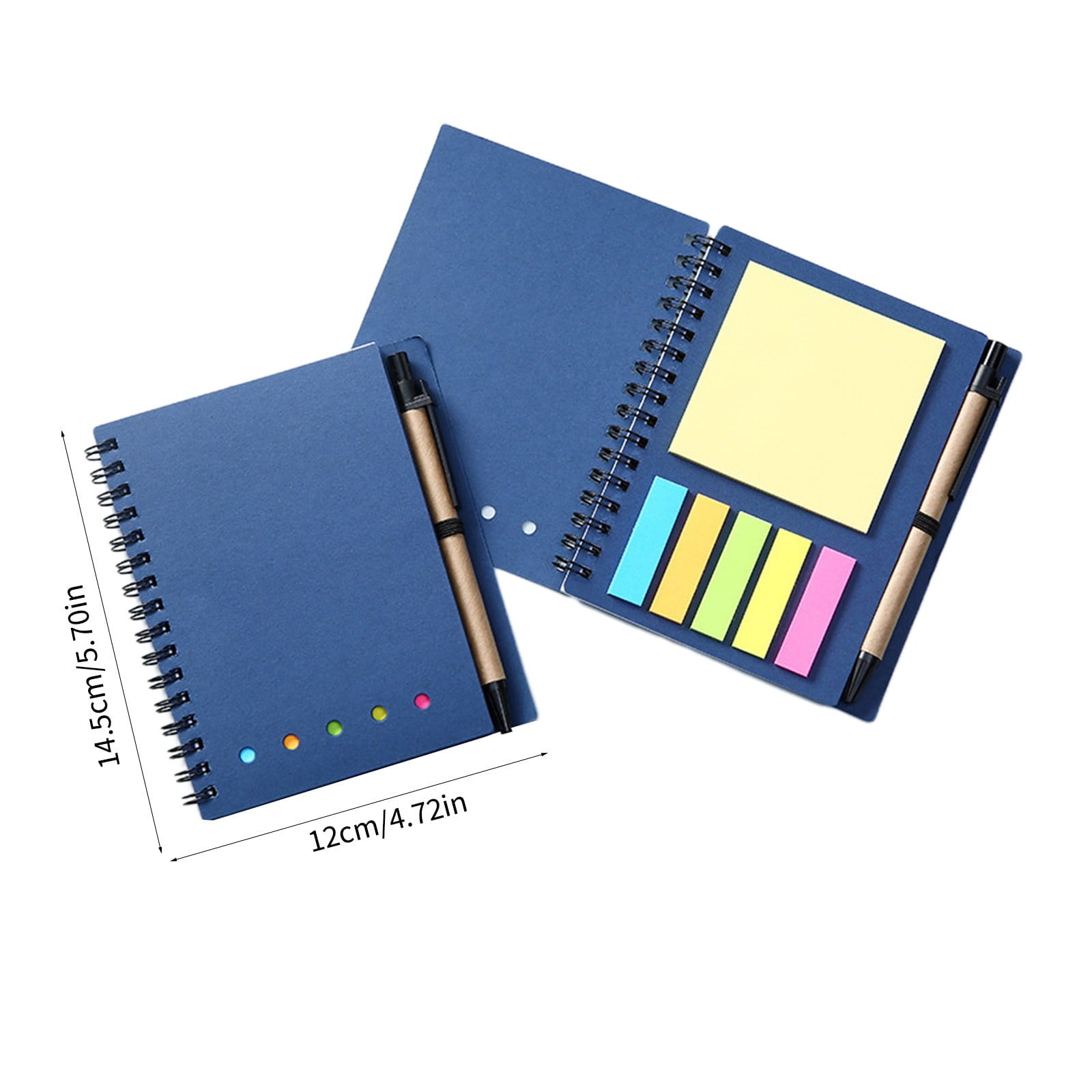 Tahtuvzn Back to College; Notepad and Notebook Office Study Supplies Kraft Paper Coil Book with Pen Student Tearable 5ML, Gifts for Friend