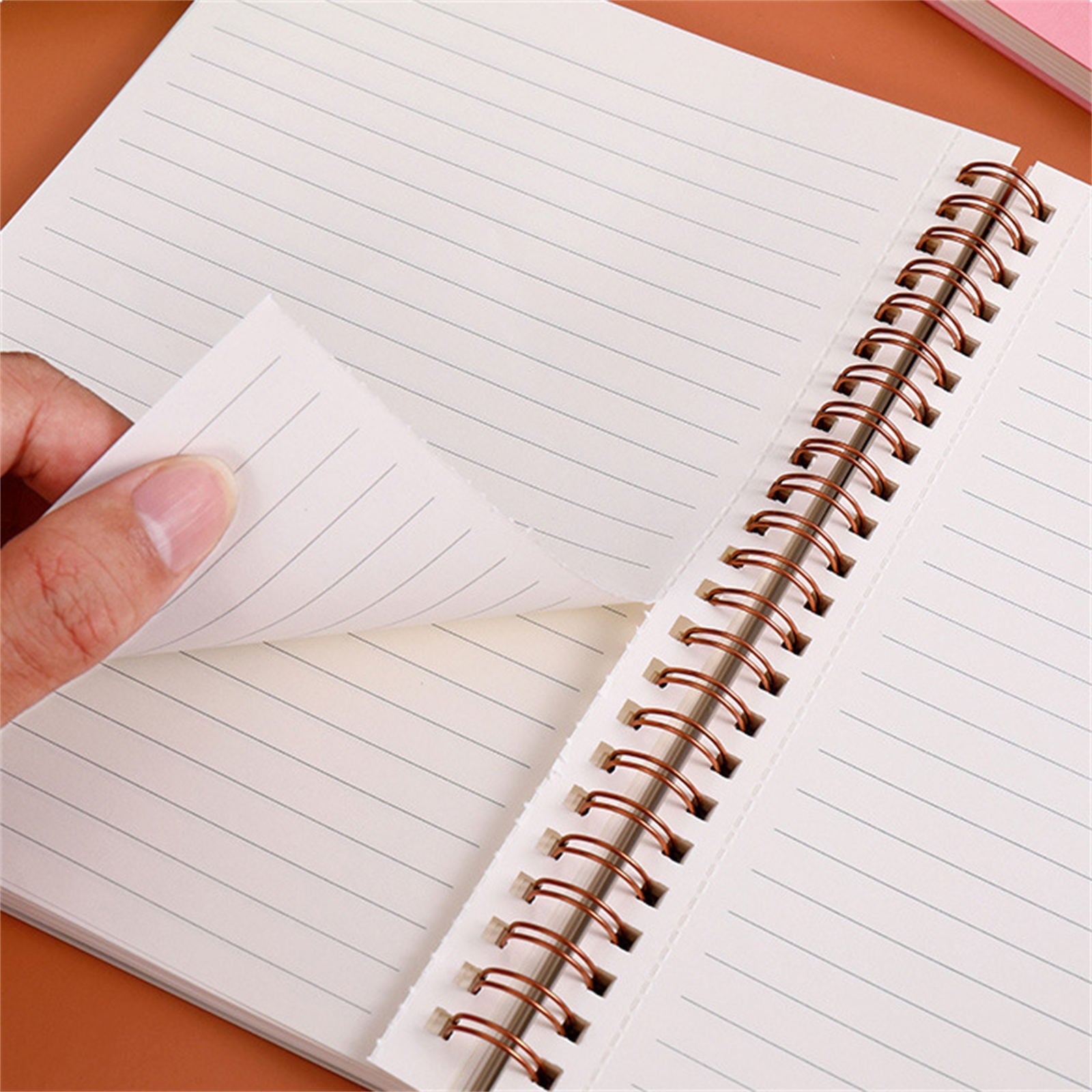 Spiral Notebook, Furenl Aesthetic Notebook Cute Preppy Style 8X6 Journal/Notebook with Large Pockets and Ruled Pages Perfect for Staying Organized While Working or Studying, A Floral Notebook