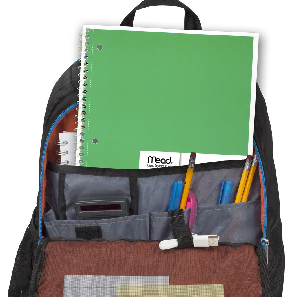 Mead Spiral Notebook, 1 Subject, College Ruled, 10.5" x 7.5", 70 Sheets, 6 Pack, Assorted
