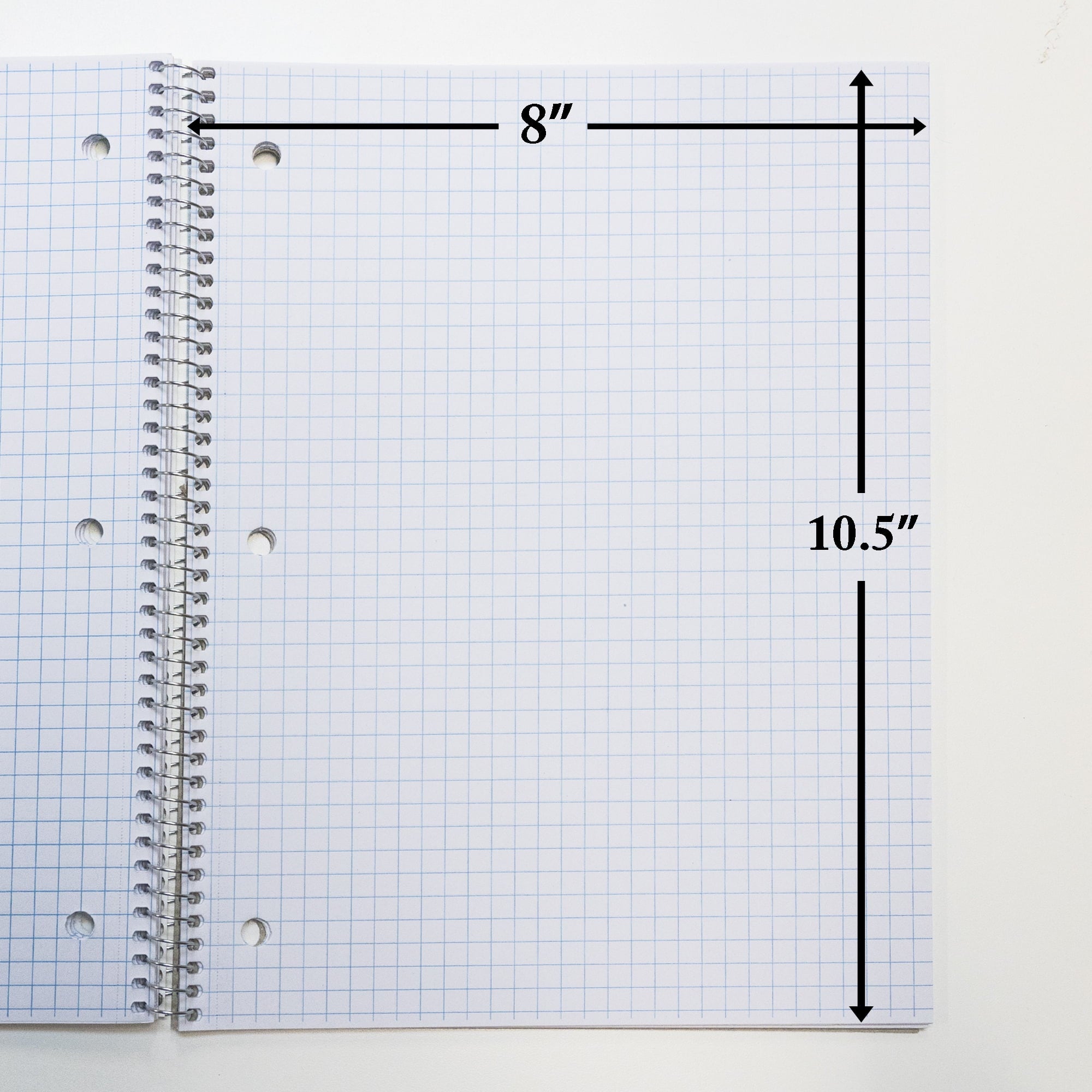BAZIC 100 Ct. Quad-Ruled 4-1" Spiral Notebook [514]