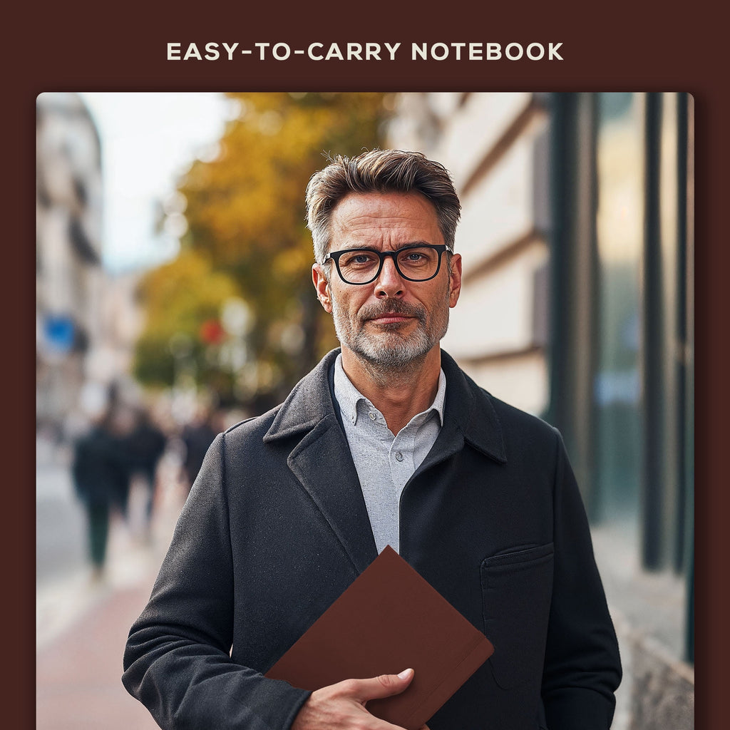BEECHMORE BOOKS Lined Journal Notebook, 5.8 x 8.3 inch, A5 160 Lined Pages, Hardcover Leather Journals for Women, Men, Writing and Notebooks for Work - 120 GSM Thick Paper, Gifts Box Included