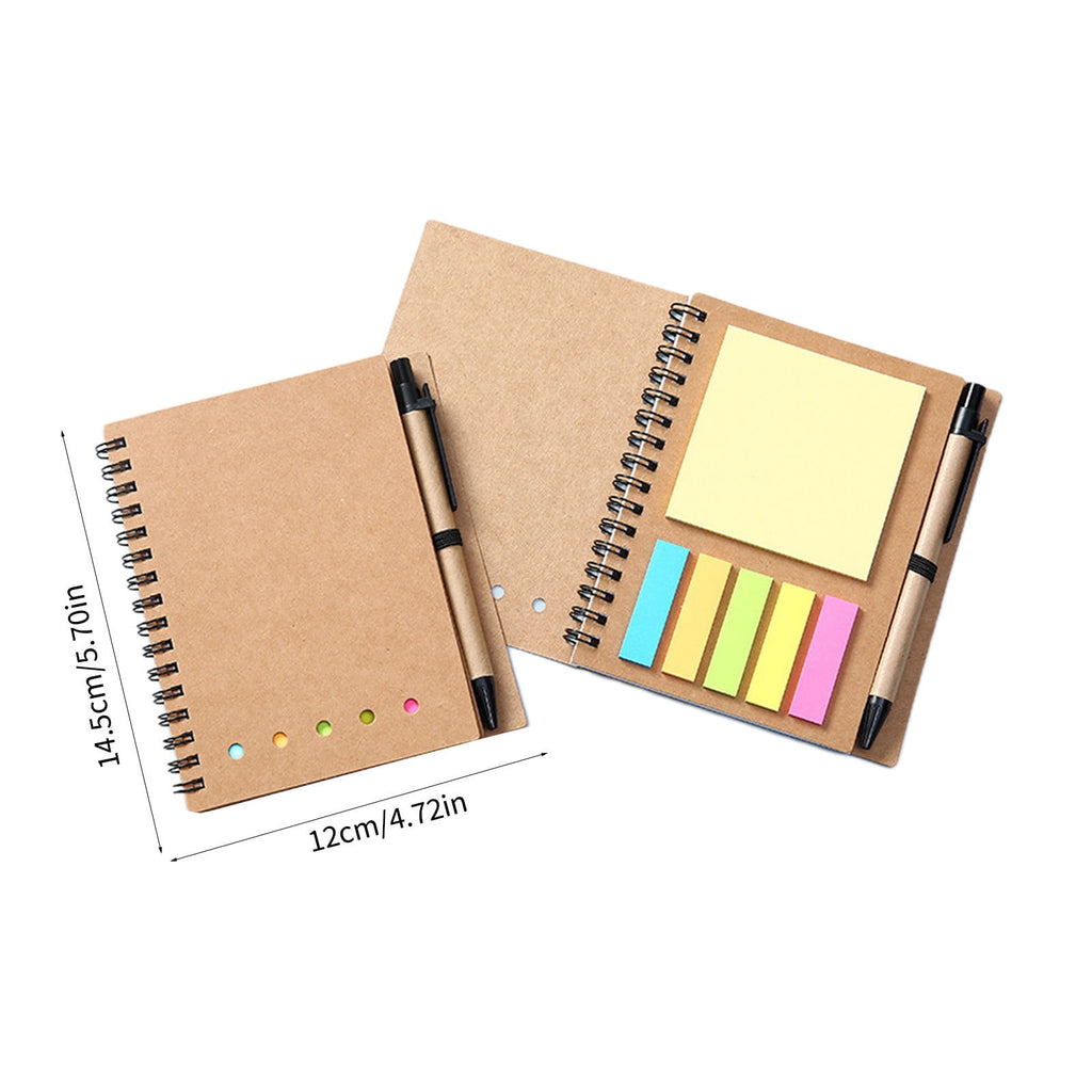 IHXUXE Office Accessories, Notepad And Notebook Office Study Supplies Kraft Paper Notepad Coil Book With Pen Notepad Student Office Notepad Tearable ,Office Supplies