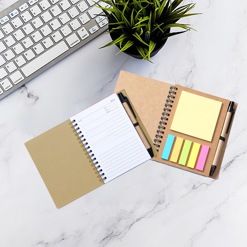 IHXUXE Office Accessories, Notepad And Notebook Office Study Supplies Kraft Paper Notepad Coil Book With Pen Notepad Student Office Notepad Tearable ,Office Supplies