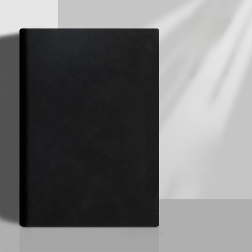 COM1950s A5 Notebook,5.7X8.2 Inch Writing Notebook with Soft Leather-Like Cover,Thread-Bound Laying Flat Journal for Office Work and Study