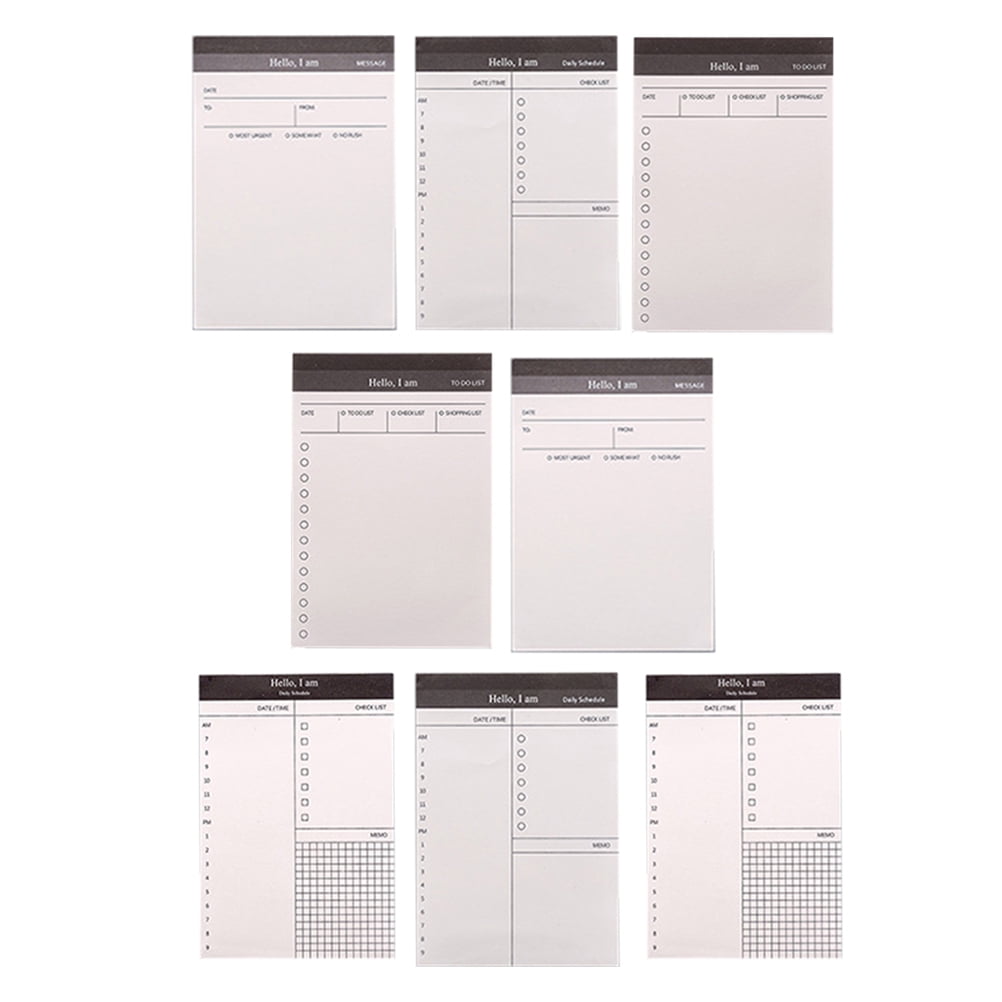 FUEENIRVA study notepad Paper Assorted Color Office Use Simple 8Set