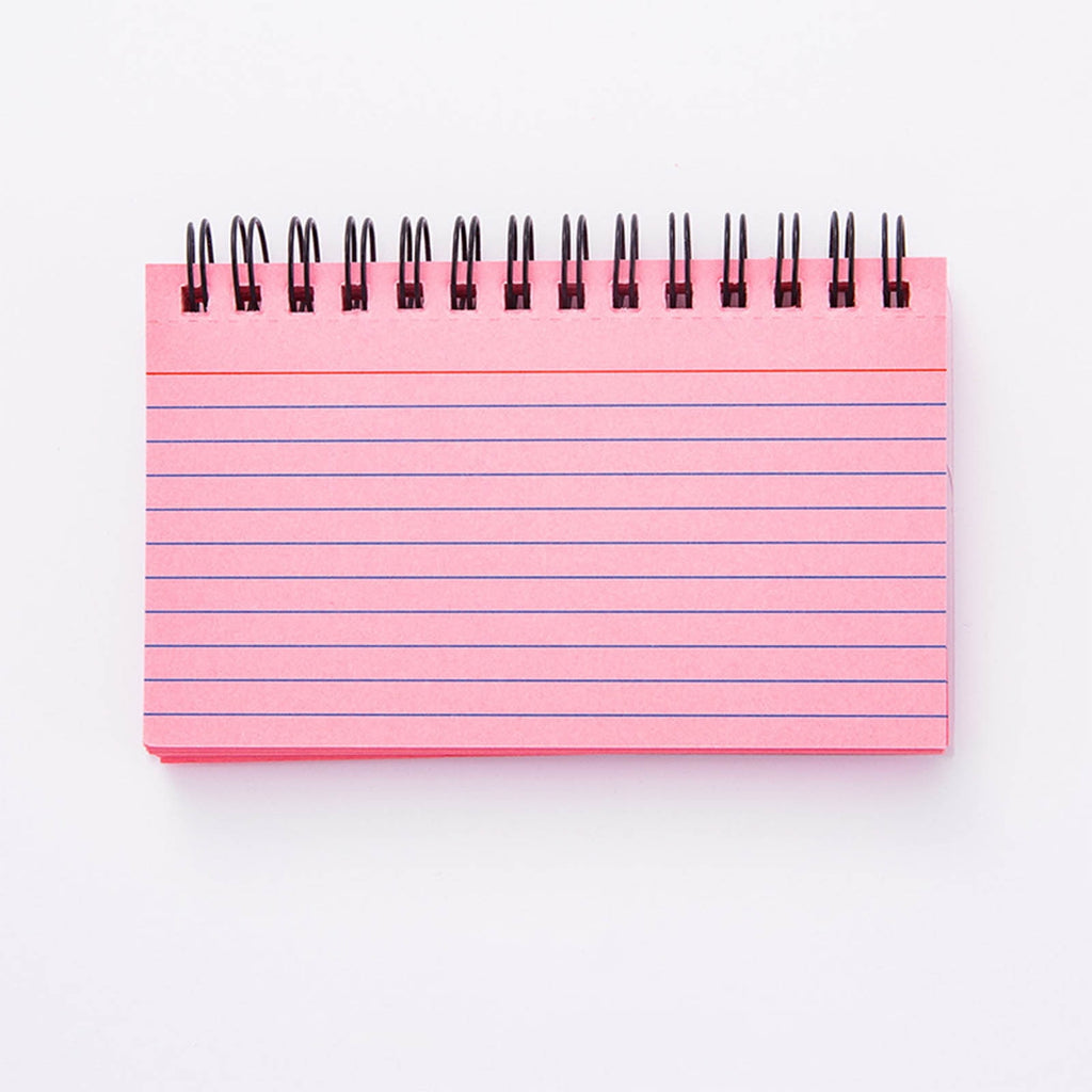Lksixu Pocket Notebook, 3x5 Inch Small Lined Notepads with Waterproof Cover, 50 Sheets/100 Pages 110GSM Colored Thick Paper Memo Pads, Tearable Top Bound Spiral Notebooks Office Supplies - Pink