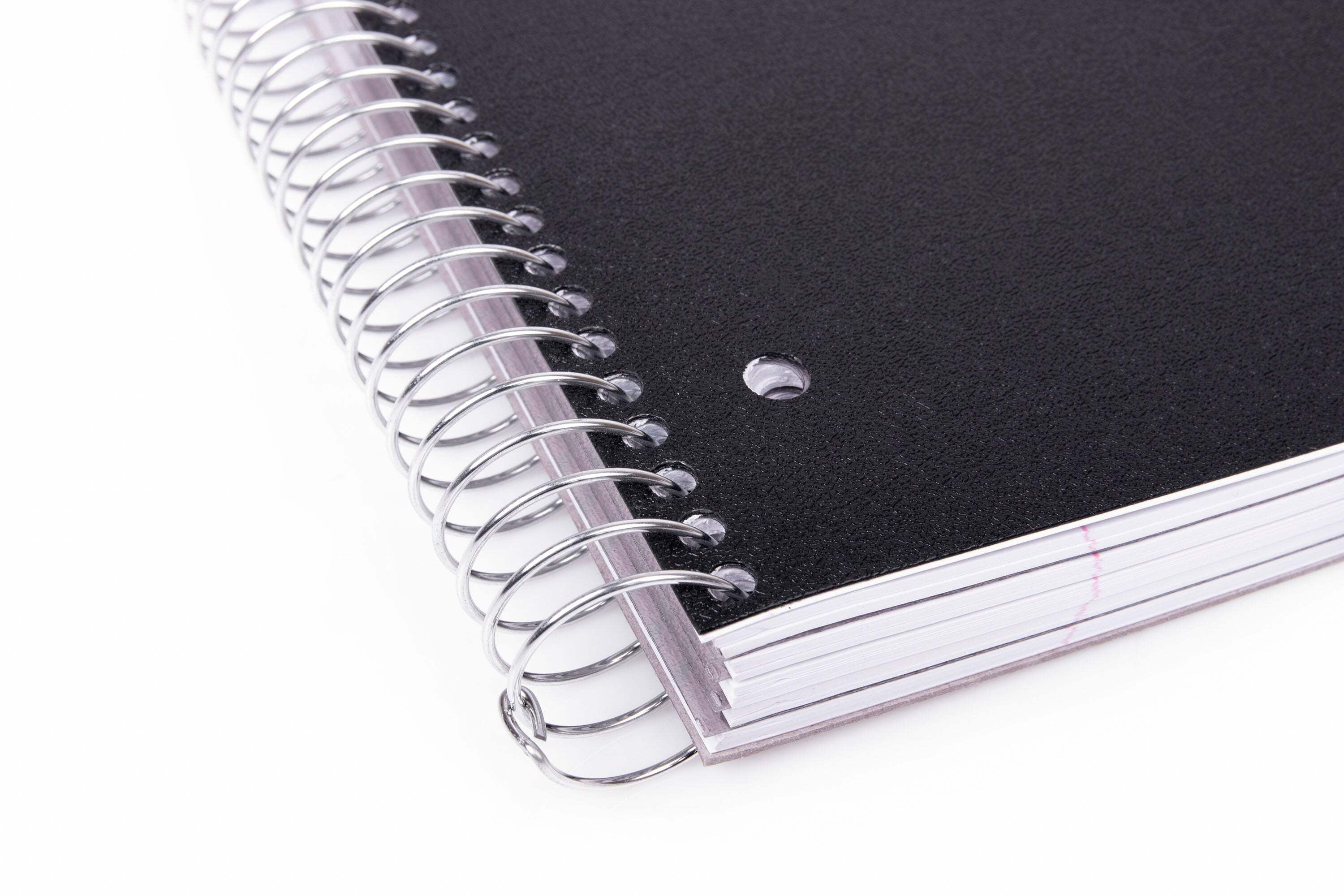 Mintra 5 Subject Spiral Notebook - Black - College Ruled - Durable Poly Cover/5 Poly Pockets/200 Sheets