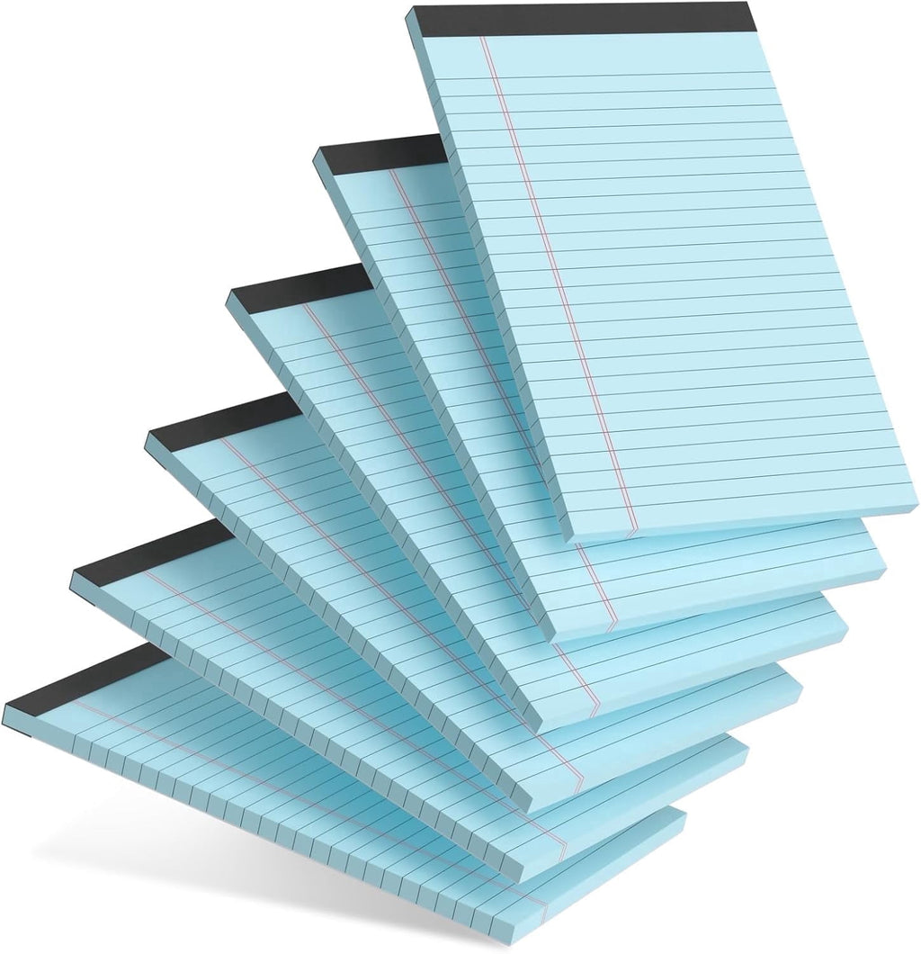 Ahot 6pcs Small Note Pad 5x8 College Ruled Pink Legal Pads Paper Notepads 6 Pack Study Back Writing Pads 5 x 8 Legal Pads Perforated Narrow Ruled Pads of Paper Pink