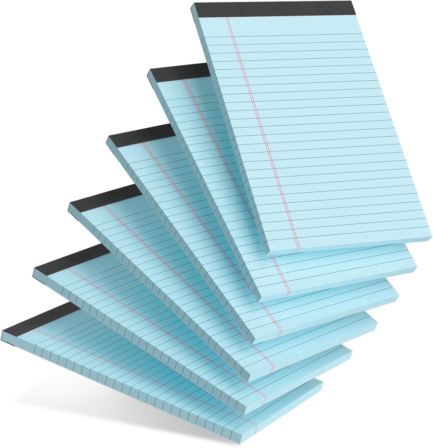 Ahot 6pcs Small Note Pad 5x8 College Ruled Pink Legal Pads Paper Notepads 6 Pack Study Back Writing Pads 5 x 8 Legal Pads Perforated Narrow Ruled Pads of Paper Pink